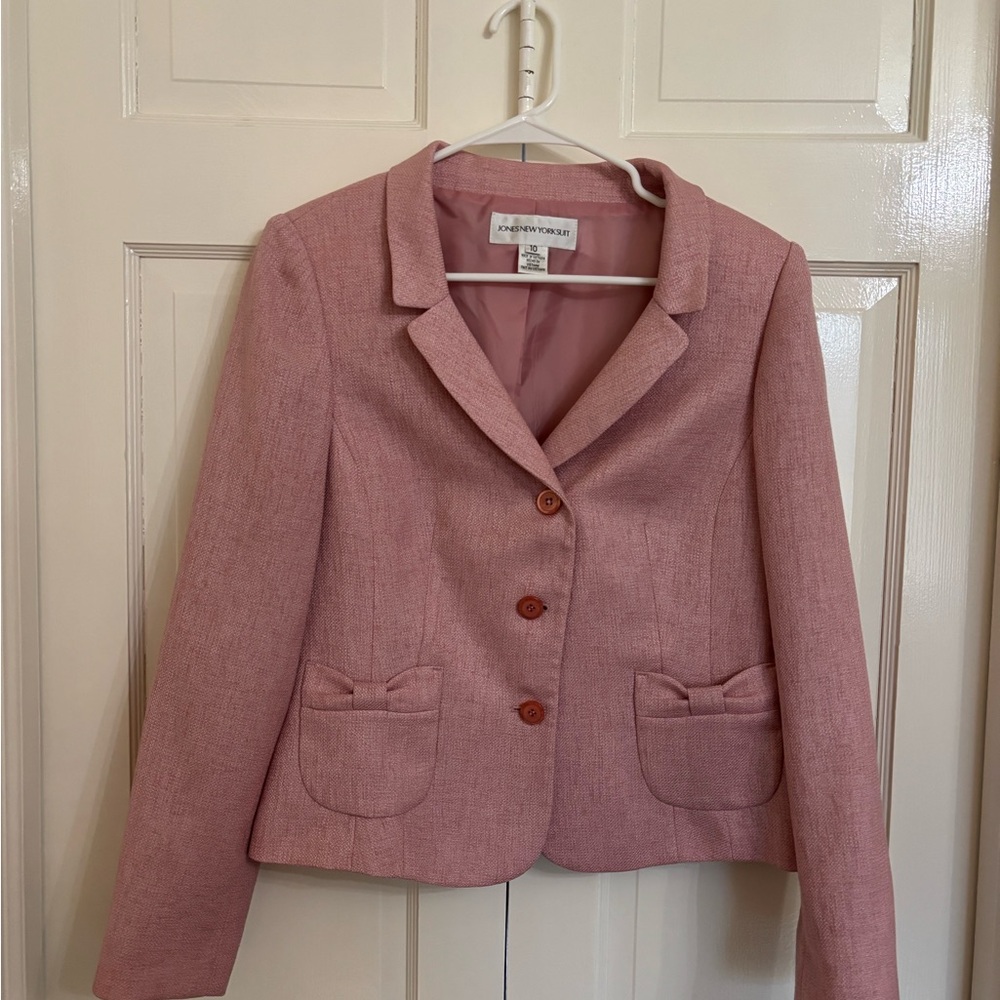 Jones New York Soft Pink Women's Blazer and Skirt